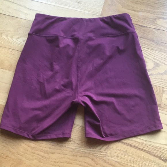 Women's Burgundy Bike Shorts - Picture 4 of 4